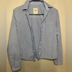 Hollister, button up stripped blouse one pocket on the left
